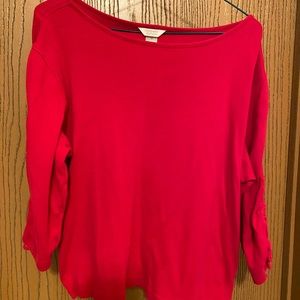 C&B 3/4 sleeve tee with shirred adjustable sleeves